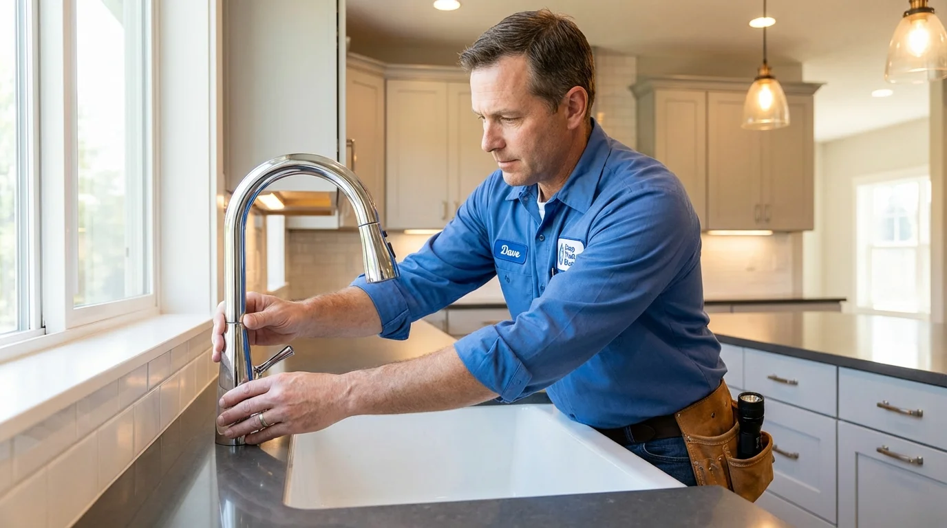 Kitchen faucet installation by Johns Plumbing LLC in Kemp